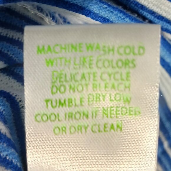 Lilly Pulitzer, Lyla Shift Dress Bay Blue Ottoman Stripe #16817 Sz XL Sleeveless - Picture 15 of 15